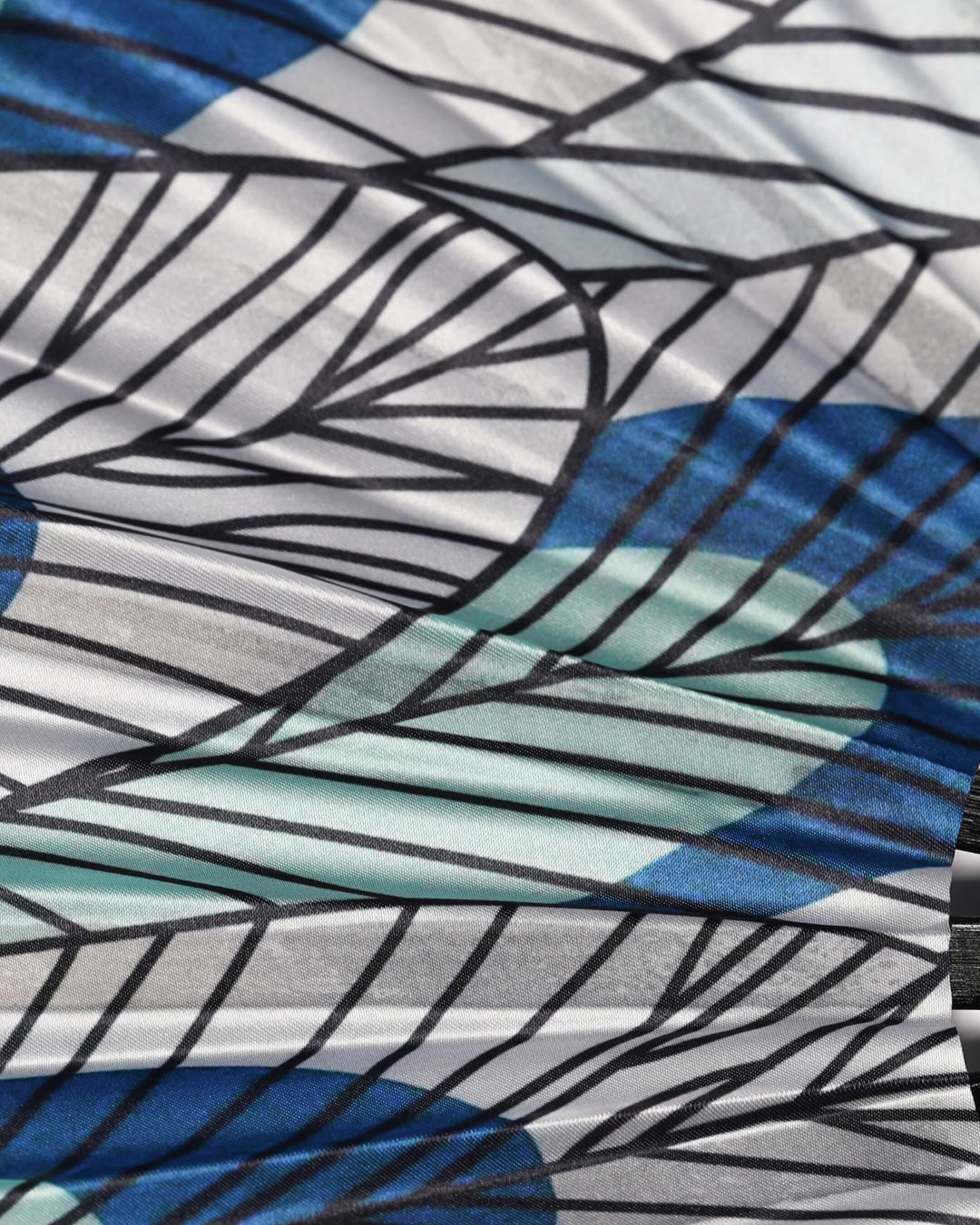 Azure Peacock Hand Fan