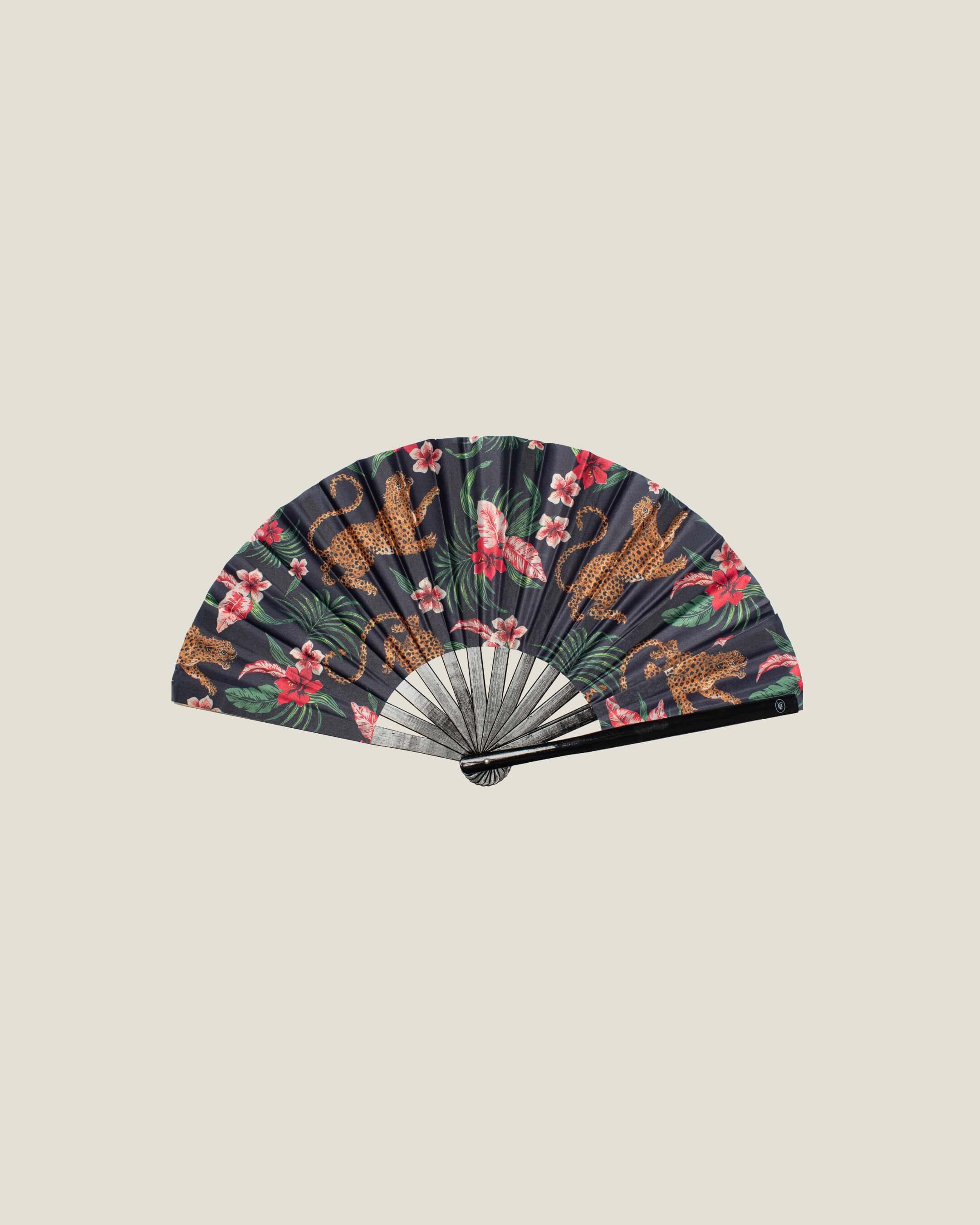 Jungle Rose Hand Fan