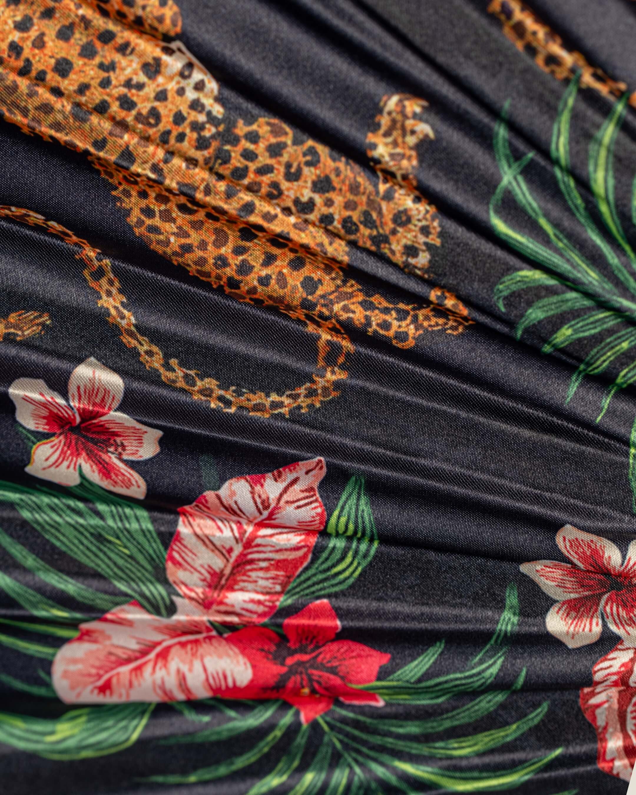 Jungle Rose Hand Fan